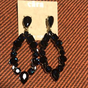 Cara NY blue earring NWOT gold post